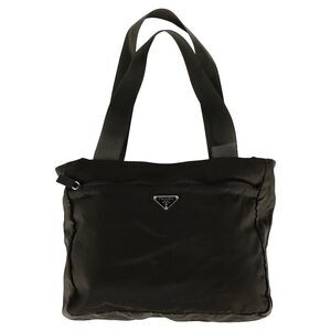 Prada Zipped Tote Bag in Olive Green Nylon